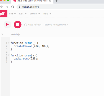 Image of the p5.js Web Editor